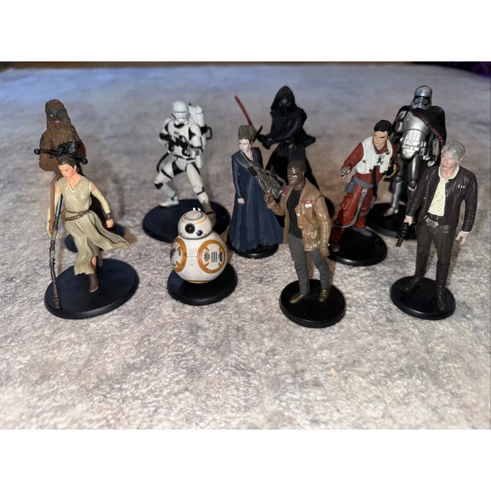 STAR WARS The Force Awakens Cake Topper Figures Lot of 10